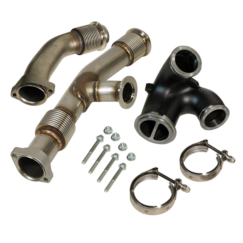 BD 6.0L Powerstroke Up-Pipes Kit w/EGR Connector - Ford 2003-2004.5